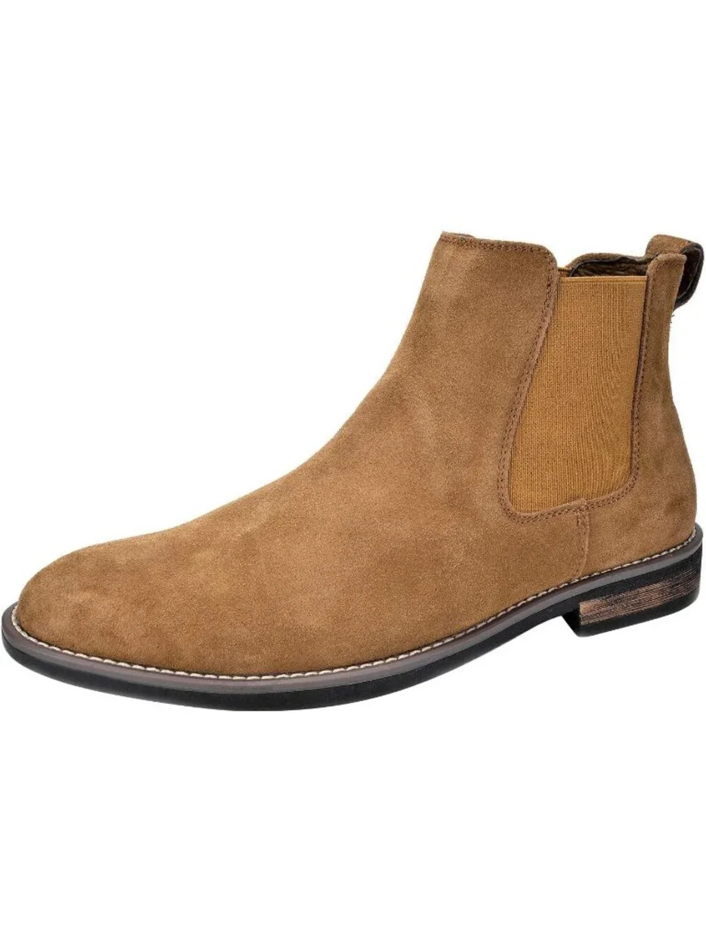 Men's Tan Classic Chelsea Ankle Crease-Resistant Soft Upper Cushioned Boots